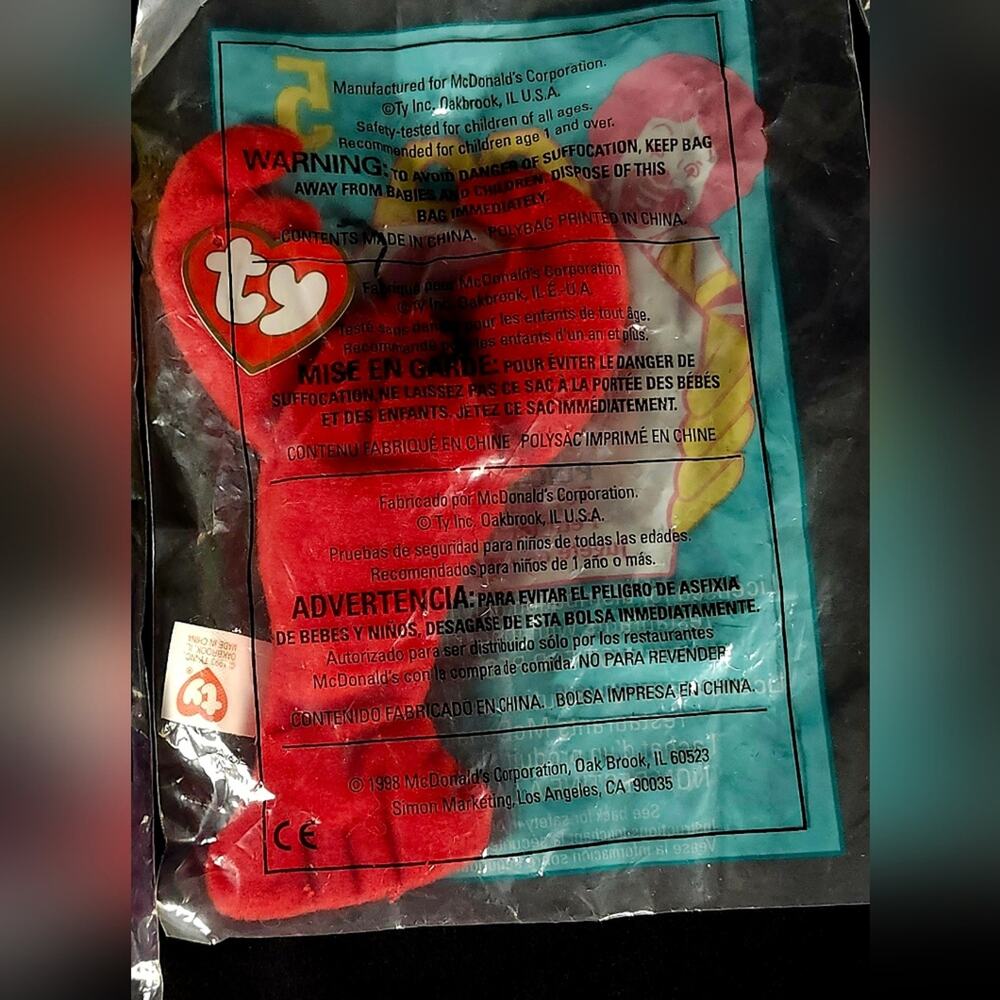 1998 McDonald’s Ty Teenie Beanie Babies – Complete Set (1–12) – All Sealed – VTG - Picture 10 of 16